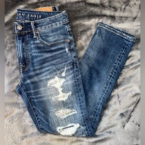 RARE FIND! American Eagle Next Level Flex Distressed Slim Jean. Size 31x30.